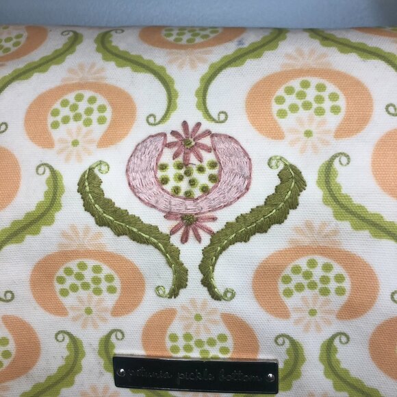 PETUNIA PICKLE BOTTOM Pink Peach Green Diaper Bag Backpack Changing Pad - Picture 3 of 14